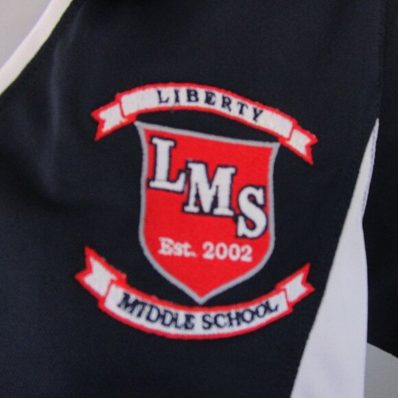 Harriton Liberty Middle School Hillsborough County Florida Navy Polo Shirt - Picture 2 of 9